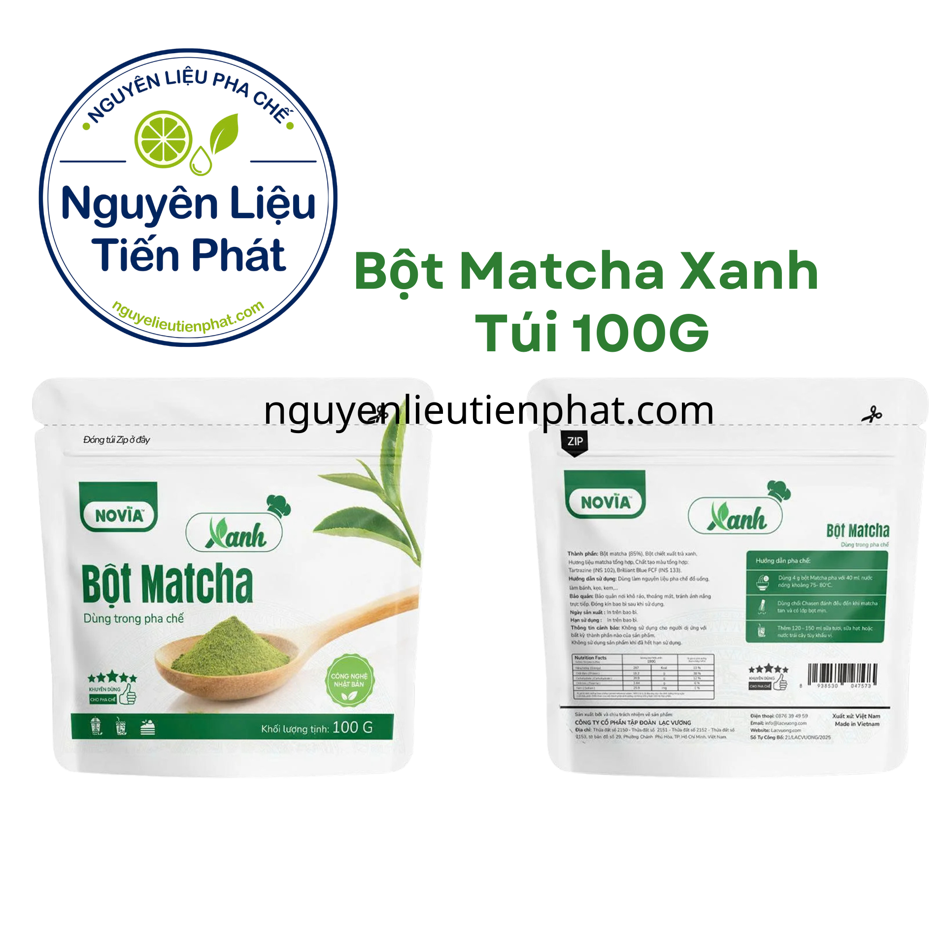 Bột Matcha Novia Xanh 100Gr